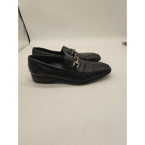 Cole Haan Black Leather Loafer Driving Shoes w/Silver Buckle Men's size 9M - Picture 5 of 9